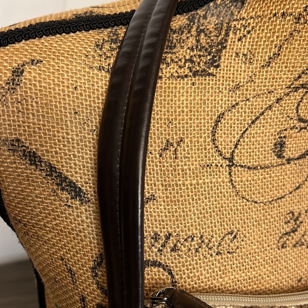 Snake-Print Shoulder Bag in Cream & Brown - Designer Style - Picture 4 of 16